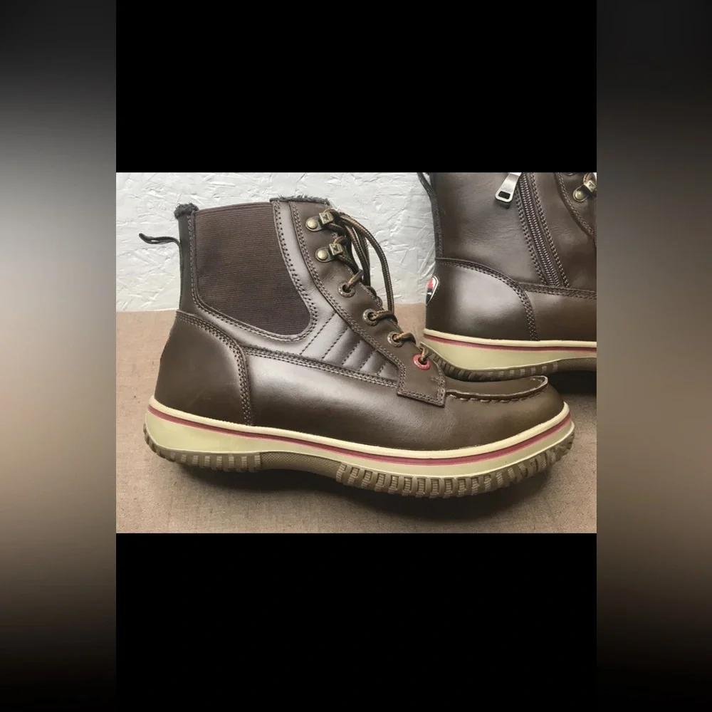 Excellent Pajar Grainger Men's 9-9.5 Boots Brown Leather Waterproof Insulated